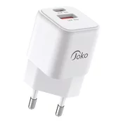 Kucni punjac KONFULON JK75/ GaN/ QC3.0 18W/ PD 20W beli