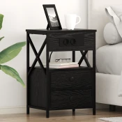Nocni ormar 2 pcs Crni hrast 40 x 31 x 60 cm Konstruirano drvo