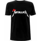Metallica Majica Santa Hat Logo Black S