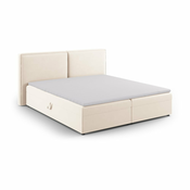 Kremno bela boxspring postelja s prostorom za shranjevanje 160x200 cm Arendal – Cosmopolitan Design