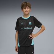 PUMA Olympique de Marseille Training Jersey Youth, Clothing, Black/Aqua, 7-8Y