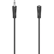 Hama Jack 3,5 mm - 3,5 podaljševalni kabel (vtičnica) 5 m črne barve
