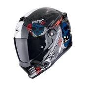 SCORPION Covert-fx skullz black-grey-red kaciga