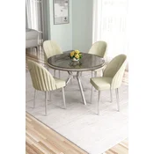 Hanah Home Trpezarijski set, 5 komada, Svetlozeleni