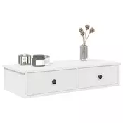 Zidna polica s ladicama bijela 80x34x17 cm izradeno drvo