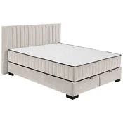 MID.YOU POSTELJA Z VZMETNICO 160 cm  x 200 cm , tekstil, leseni material bež