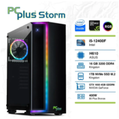 PCPLUS Storm i5-12400F 16GB 1TB NVMe SSD GeForce GTX 1650 OC 4GB RGB gaming namizni računalnik
