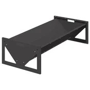 Vidaxl Hranilnica za živino Črna 108 x 50 x 28 cm Hladno valjana jeklo