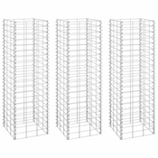 Gabionske povišene gredice 3 kom 30 x 30 x 100 cm željezne