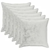 Vidaxl Prevleka za blazino 6 kos HOUTEN Svetlo siva 70 x 70 cm Flanel