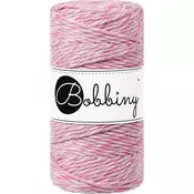 Bobbiny Macrame Cord 3 mm 100 m Raspberry Shake Vrvica