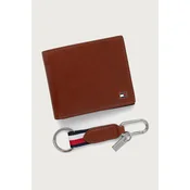 Tommy Hilfiger komplet denarnice in obeska za ključe moški usnjeni