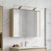 vidaXL Kopalniška ogledalna omara Sonoma hrast 73,5 x 16 x 62,5 cm
