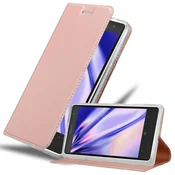 Cadorabo Cadorabo Ohišje, združljivo z Nokia Lumia 1020 v klasična rožnata zlata - Zaščitni ovitek z magnetnim zapiranjem, stoječo funkcijo in režo za kartice, (20562355)