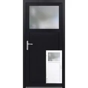 Stranska vhodna vrata iz umetne mase 98 cm x 198 cm K504 levo bela/antracit