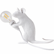 Namizna svetilka MOUSE SITTING, 12,5 cm, USB vtičnica, bela, Seletti