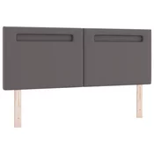 vidaXL vidaXL Vzglavje Preprosta Oblika Siva 140 cm Umetno Usnje, (22049895)