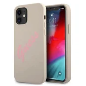 Guess Etui Guess Silicone Vintage za iPhone 12 mini - sivo-roza