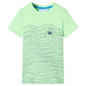 vidaXL Otroška majica s kratkimi rokavi neon zelena 92, (21037412)