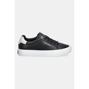 Superge Calvin Klein Vulc Lace Up Lth/Moire Bt HW0HW02747 Črna