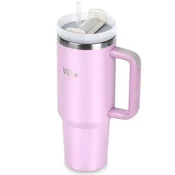 shumee Velika termo skodelica z ročajem, potovalna termovka za avto, roza 1,2 l XXL
