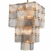 Casa Padrino Luxury Chandelier Antique Brass/Gray H. 86.5 cm - Luxury Quality