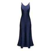 Serena Silueta Obleka Midi satin slip dress Majestic mornarska