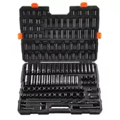VEVOR Komplet udarnih nasadnih ključev 130-delni 53x41x9 cm črn
