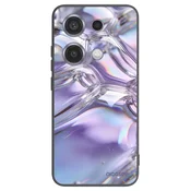 Silikonski črni ovitek za Xiaomi Redmi Note 14S - Iridescent bubbles