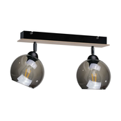 Reflektorska svjetiljka UNO WOOD 2xE27/60W/230V crna/smeđa