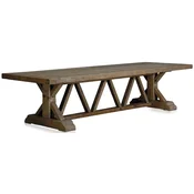Casa Padrino country style dining table brown 330 x 110 x H. 77 cm - Rustic solid wood kitchen table - Rustic solid wood dining room furniture - Country style dining room furniture