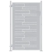 Vidaxl Vrtna vrata s ključavnico srebrna 85 x 144 cm Nerjaveče jeklo