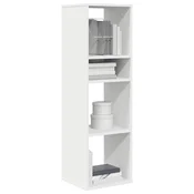 Vidaxl Knjižna omara bela 34x31x112 cm inženirski les
