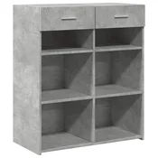 Komoda siva boja betona 80 x 42,5 x 93 cm od konstruiranog drva