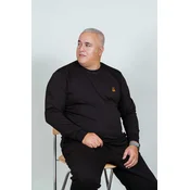 PANDA4U Muška majica dugih rukava sa vezom, Crna