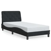 Vidaxl Posteljni okvir brez vzmetnice črn 80x200 cm žamet