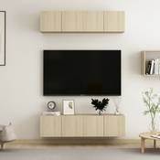 TV ormarici 4 kom boja hrasta 60 x 30 x 30 cm konstruirano drvo