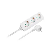 150cm električni razdelilec 3x priklop do 2300W + varovalo otrok bel