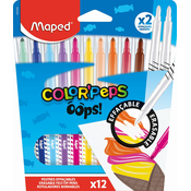 Set flomastera Maped Color Peps Oops - 10 boja + 2 brisivi