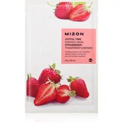 MIZON 3D platnena maska z jagodami za mehčanje in antioksidativno kožo Joyful Time (Essence Mask Strawberr