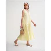 MixRay Obleka Maxi limonino-rumena