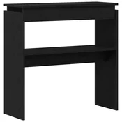 Vidaxl Konzolna miza Črna Orehovina 80 x 30 x 80 cm Konstruiran les