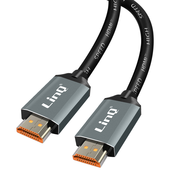 LINQ Video kabel HDMI 2.1 8K 120 Fps High Speed UHD, združljiv HFR, 3D, HDR-10, eARC, DSC, QMS, VRR, ALLM, Ethernet, 1,5 m, LinQ - ČRN, (20630326)