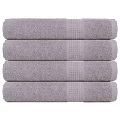 Vidaxl Savna brisače FROGN 4 kosi sive 80x200 cm 360 g/m2