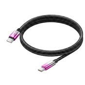 LINQ LinQ, USB-C v USB-C Kabel za Hitro Polnjenje 80W z LED Zaslonom 1.2m, Vijolična, (5000276702)