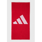 Teniski rucnik Adidas 3BAR Towel Small - red/white