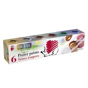 Set tempera u posudama, ICO Jež, 6 različitih metalik boja