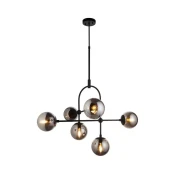 Endon 106661 - Luster na štapu ONTARIO 6xE14/7W/230V crna/dimljena crna