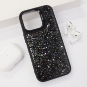 Maska Crystal Dots za iPhone 16 Pro Max crna
