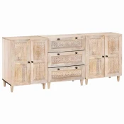 Ormaric / Komoda 3 pcs Bijelo 180 x 33,5 x 75 cm